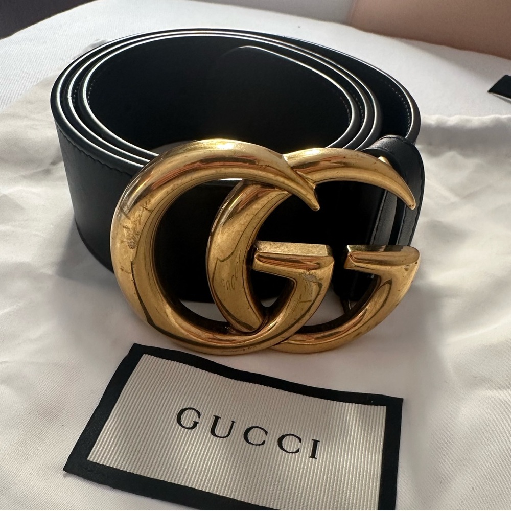 Gucci Black Leather Belt